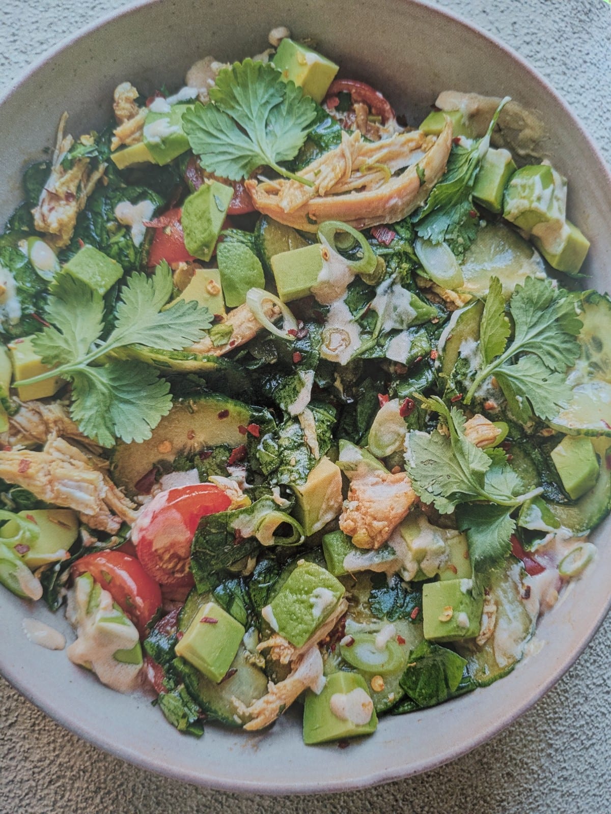 Sesame Avocado Chopped Chicken Bowl