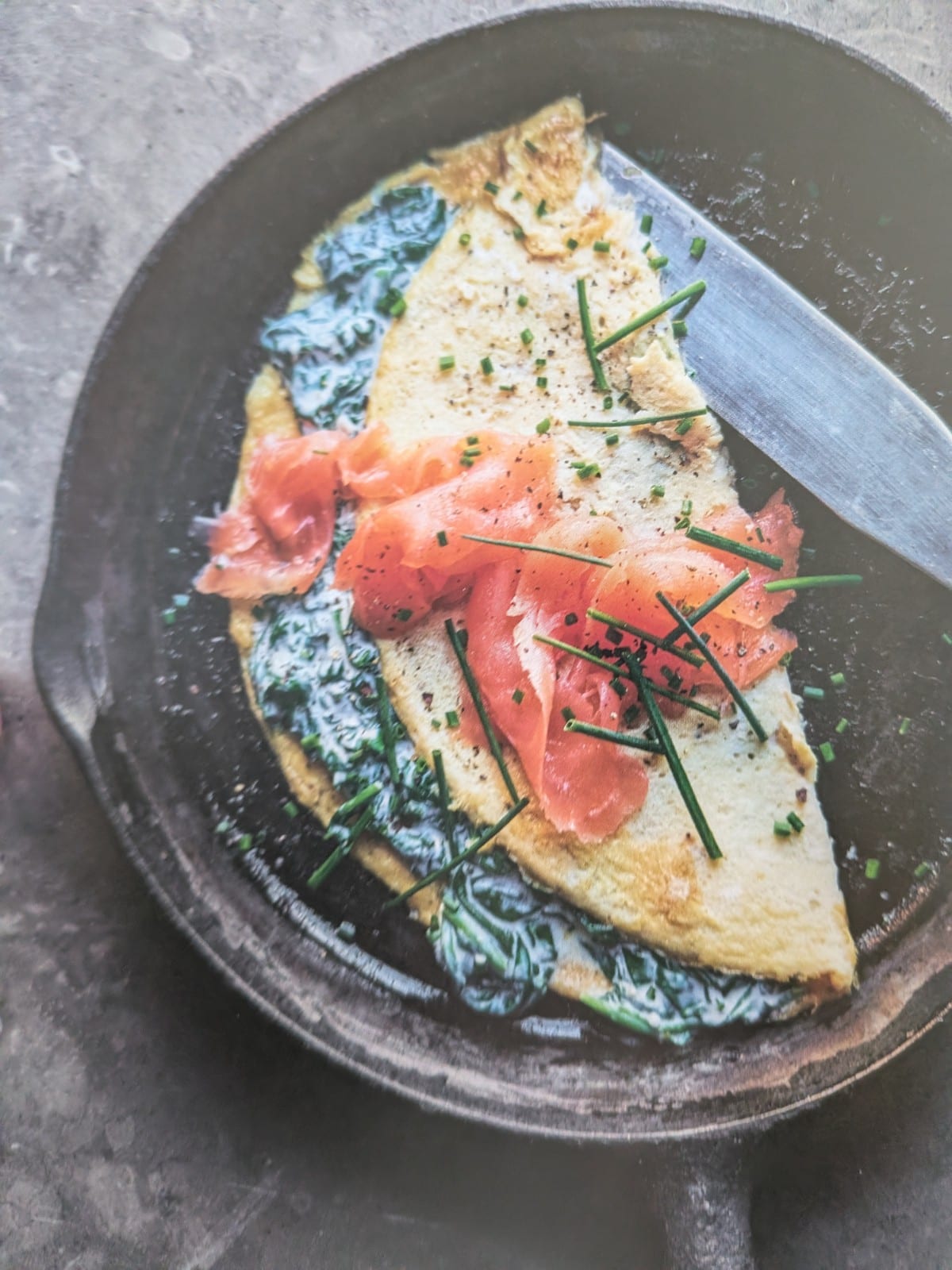 Smoked Salmon and Cream Cheese Omelette
