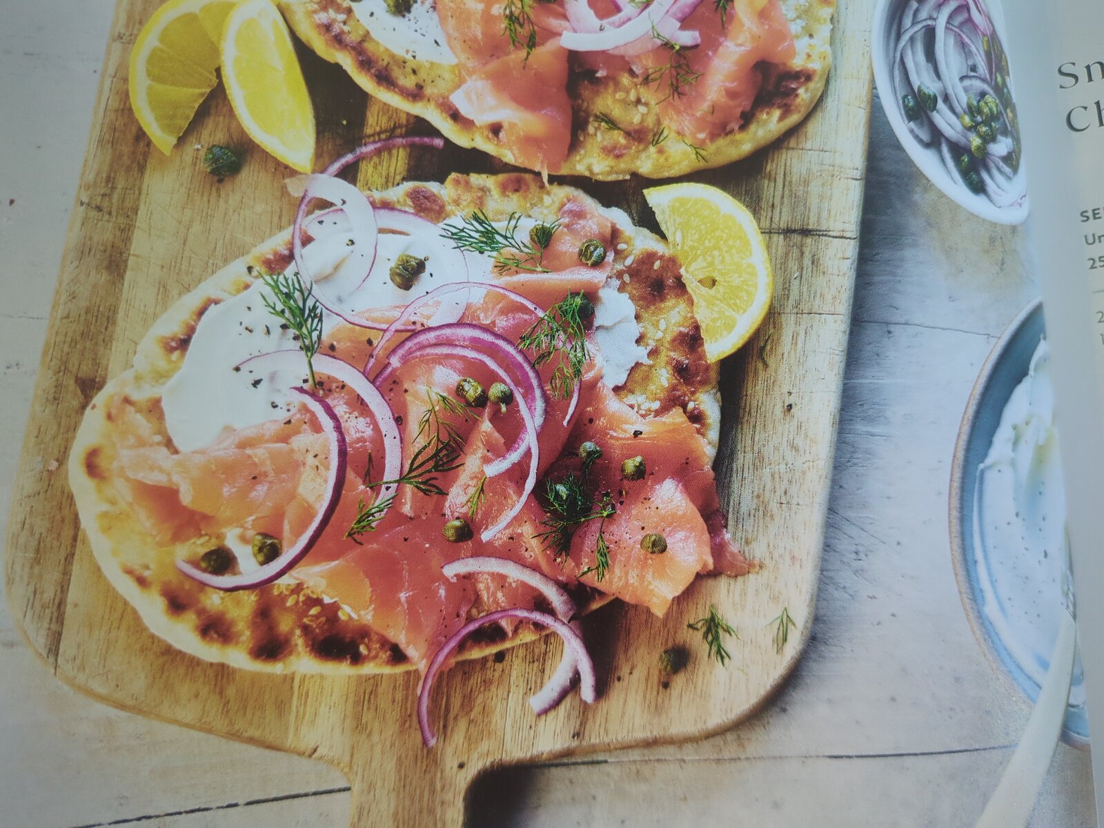 Smoked Salmon and Cream Cheese Sesame Flatbreads