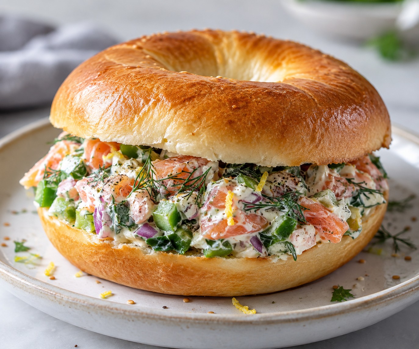 Smoked Salmon and Dill Bagel Prep Mix